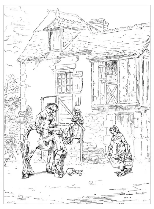 Framed Print : Antique illustration of man riding horse at the coaching house Framed Print : Antique illustration of man riding horse at the coaching house