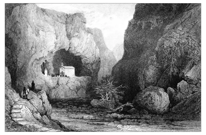 Framed Print : Antique illustration of mediterranean landscapes: Saint Pauls Chapel, Malta Framed Print : Antique illustration of mediterranean landscapes: Saint Pauls Chapel, Malta