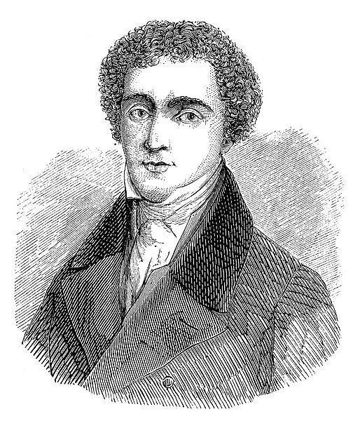 Antique illustration of Michael Faraday