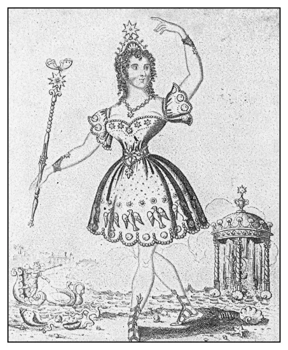 Framed Print : Antique illustration: Miss P Horton as Water Nymph Framed Print : Antique illustration: Miss P Horton as Water Nymph