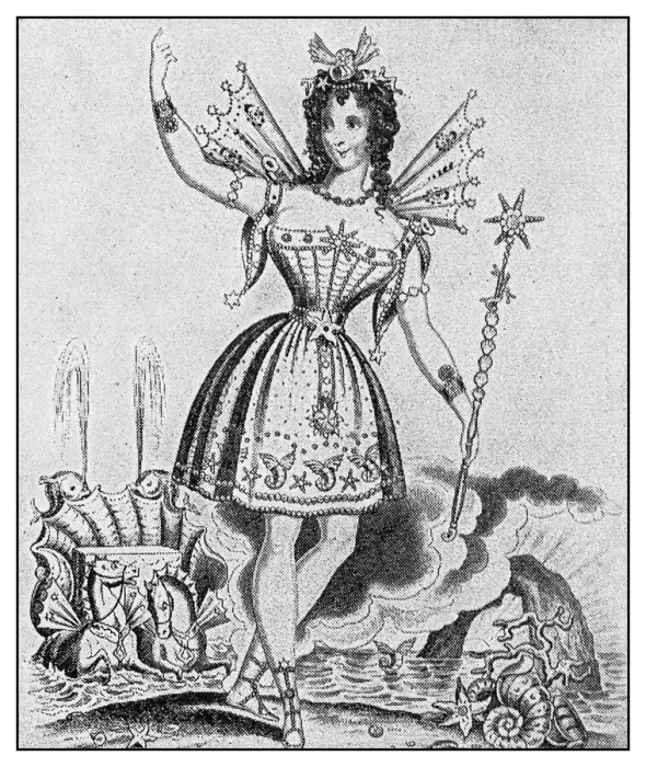 Framed Print : Antique illustration: Mrs Honey as the fairy of the silver lake Framed Print : Antique illustration: Mrs Honey as the fairy of the silver lake