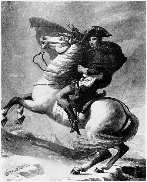 Antique illustration: Napoleon Bonaparte