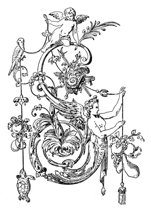 Framed Print : Antique illustration of ornate letter S Framed Print : Antique illustration of ornate letter S