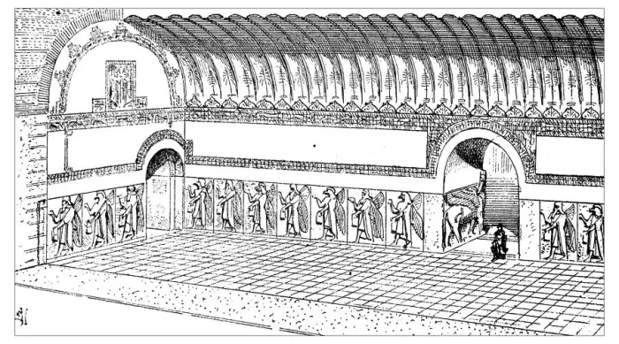 Framed Print : Antique illustration of palace of Nimrud (Kalhu near Mosul, Iraq)
