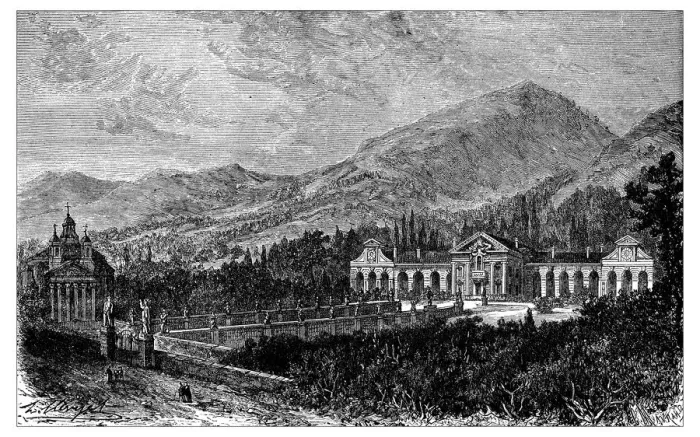 Framed Print : Antique illustration of Palladian Villa Barbaro (Maser, Veneto, Italy) Framed Print : Antique illustration of Palladian Villa Barbaro (Maser, Veneto, Italy)