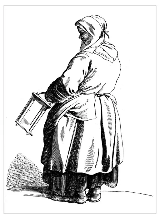 Framed Print : Antique illustration of people and jobs from Paris: Vendor Framed Print : Antique illustration of people and jobs from Paris: Vendor