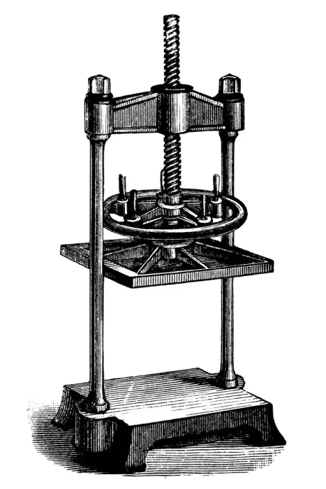 Framed Print : Antique illustration of press Framed Print : Antique illustration of press