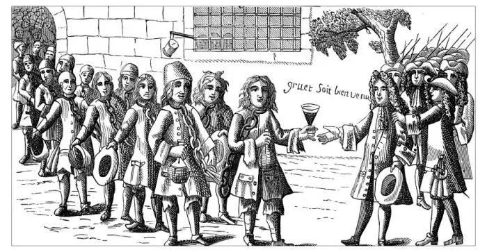 Framed Print : Antique illustration of prisoners Framed Print : Antique illustration of prisoners