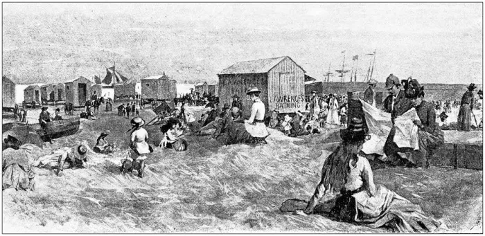 Framed Print : Antique illustration: Ramsgate beach Framed Print : Antique illustration: Ramsgate beach