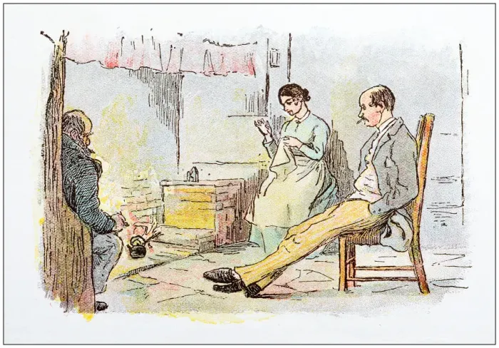 Framed Print : Antique illustration by Randolph Caldecott Framed Print : Antique illustration by Randolph Caldecott