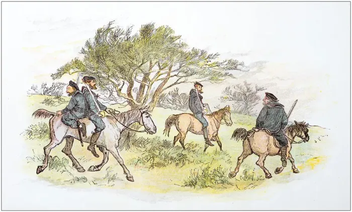 Framed Print : Antique illustration by Randolph Caldecott Framed Print : Antique illustration by Randolph Caldecott