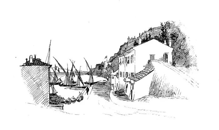 Framed Print : Antique illustration by Randolph Caldecott: Monaco Framed Print : Antique illustration by Randolph Caldecott: Monaco