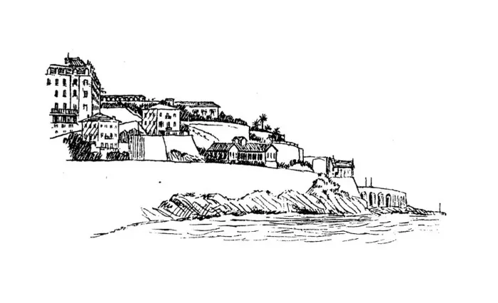 Framed Print : Antique illustration by Randolph Caldecott: Monaco Framed Print : Antique illustration by Randolph Caldecott: Monaco