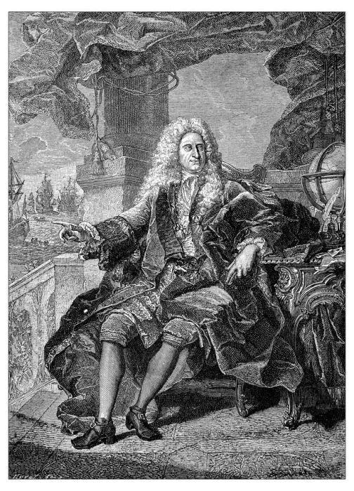 Framed Print : Antique illustration of Samuel Bernard Framed Print : Antique illustration of Samuel Bernard
