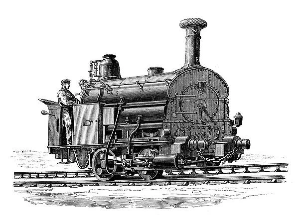 Antique illustration of scientific discoveries: Locomotive train