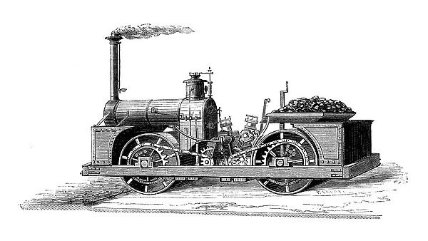 Antique illustration of scientific discoveries: Steam power