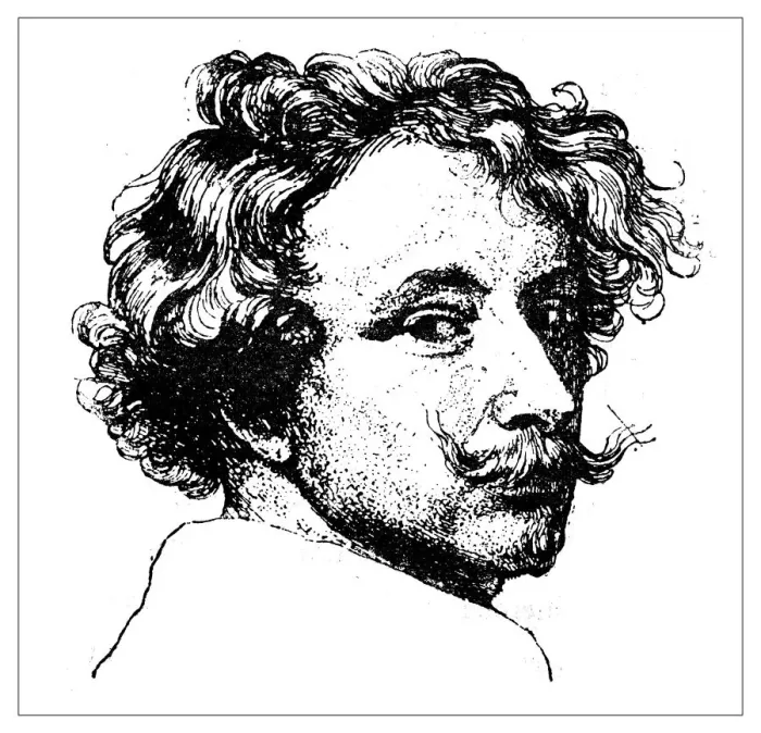 Framed Print : Antique illustration of self-portrait of van Dyck Framed Print : Antique illustration of self-portrait of van Dyck