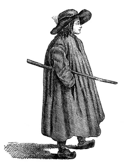 Framed Print : Antique illustration of shepherd Framed Print : Antique illustration of shepherd