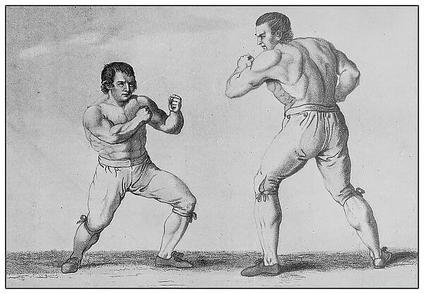 Antique illustration of sports and leisure activities: Boxing