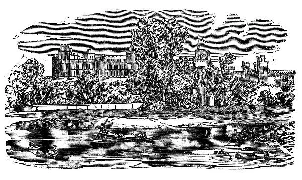 Antique illustration of Windsor castle
