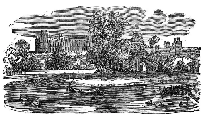 Framed Print : Antique illustration of Windsor castle Framed Print : Antique illustration of Windsor castle