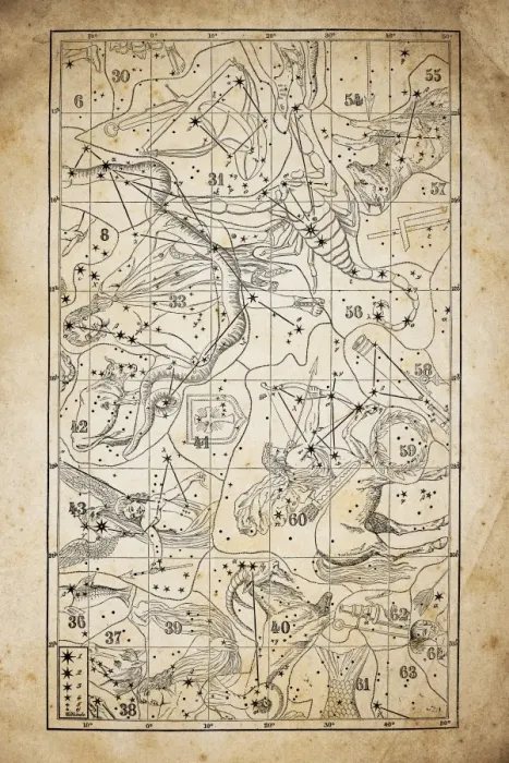 Framed Print : Antique illustration on yellow aged paper: zodiac astrology constellations (series 3) Framed Print : Antique illustration on yellow aged paper: zodiac astrology constellations (series 3)