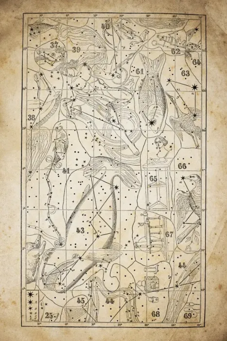 Framed Print : Antique illustration on yellow aged paper: zodiac astrology constellations (series 4) Framed Print : Antique illustration on yellow aged paper: zodiac astrology constellations (series 4)