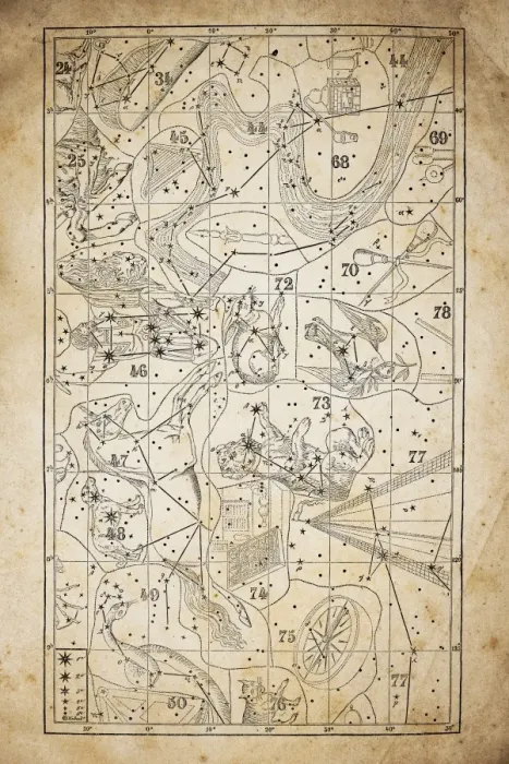 Framed Print : Antique illustration on yellow aged paper: zodiac astrology constellations (series 5) Framed Print : Antique illustration on yellow aged paper: zodiac astrology constellations (series 5)