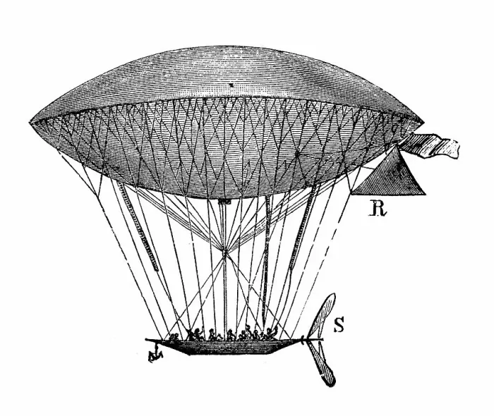 Framed Print : Antique illustration: Zeppelin Framed Print : Antique illustration: Zeppelin