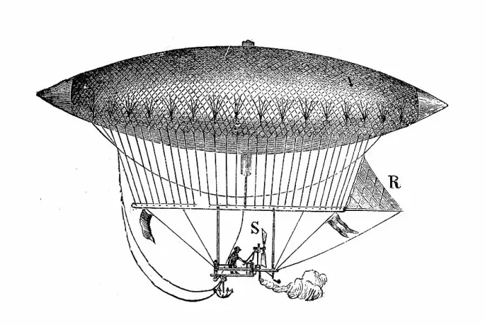 Framed Print : Antique illustration: Zeppelin Framed Print : Antique illustration: Zeppelin