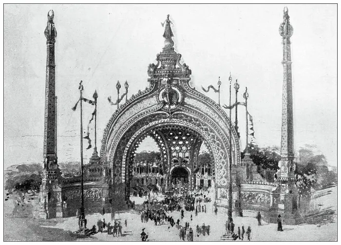 Framed Print : Antique image: 1900 Exhibition, Place de la Concorde entrance Framed Print : Antique image: 1900 Exhibition, Place de la Concorde entrance