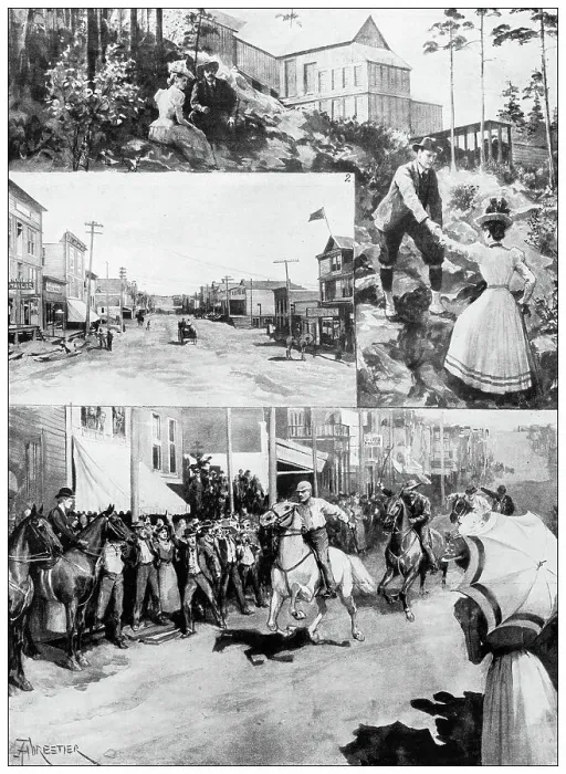 Framed Print : Antique image from British magazine: From Euston to Klondike, Rossland Framed Print : Antique image from British magazine: From Euston to Klondike, Rossland
