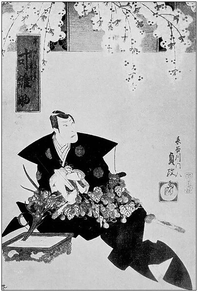 Antique Japanese Illustration: Actor by Sadamasa