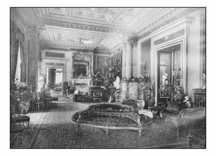 Framed Print : Antique London's photographs: Drawing room in Marlborough House
