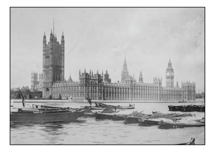 Framed Print : Antique Londons photographs: House of Parliament, Westminster Framed Print : Antique Londons photographs: House of Parliament, Westminster