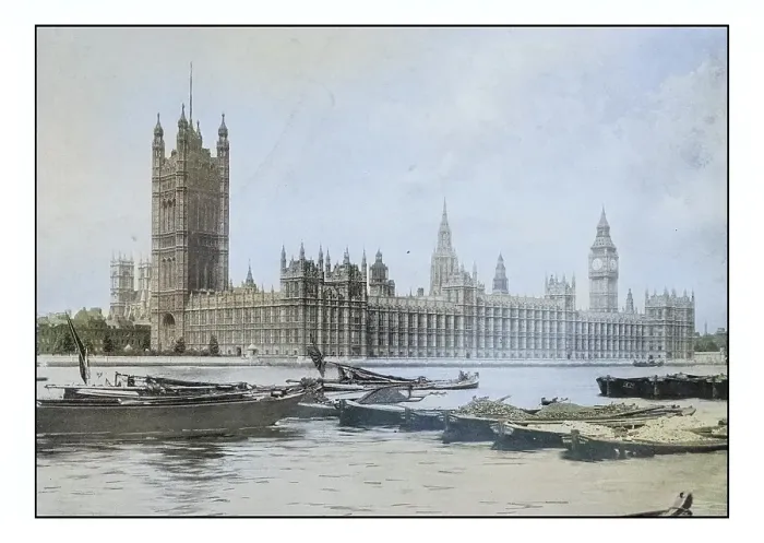 Framed Print : Antique London's photographs: House of Parliament, Westminster Framed Print : Antique London's photographs: House of Parliament, Westminster