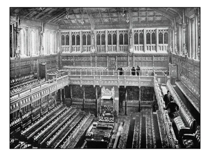 Framed Print : Antique Londons photographs: Interior of the House of Commons