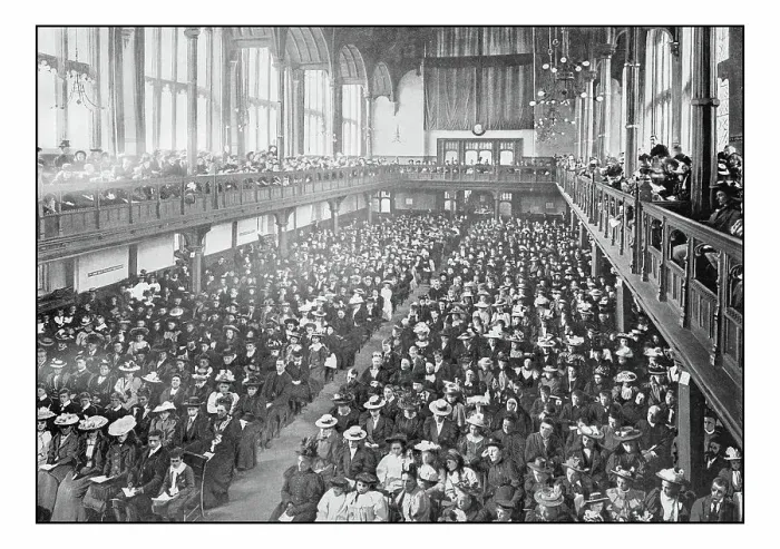 Framed Print : Antique London's photographs: Missionary meeting in Church House, Westminster