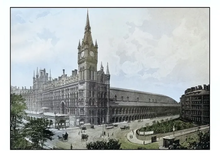 Framed Print : Antique London's photographs: St. Pancras station