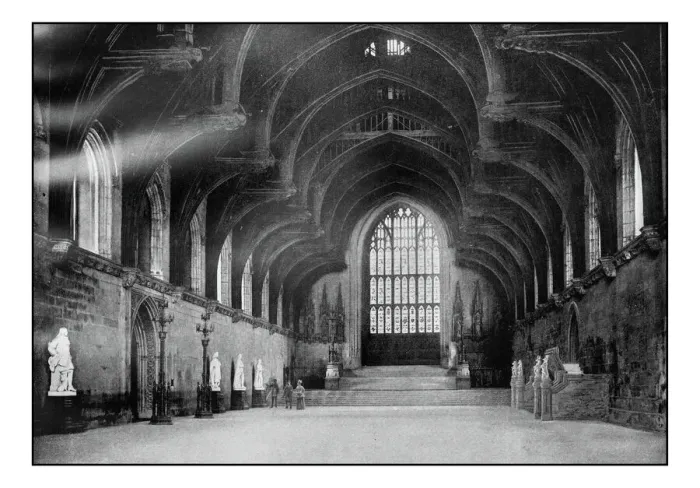 Framed Print : Antique Londons photographs: Westminster Hall Framed Print : Antique Londons photographs: Westminster Hall