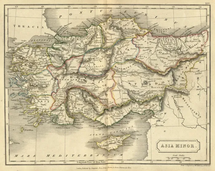 Framed Print : Antique map of Ancient Asia Minor Framed Print : Antique map of Ancient Asia Minor