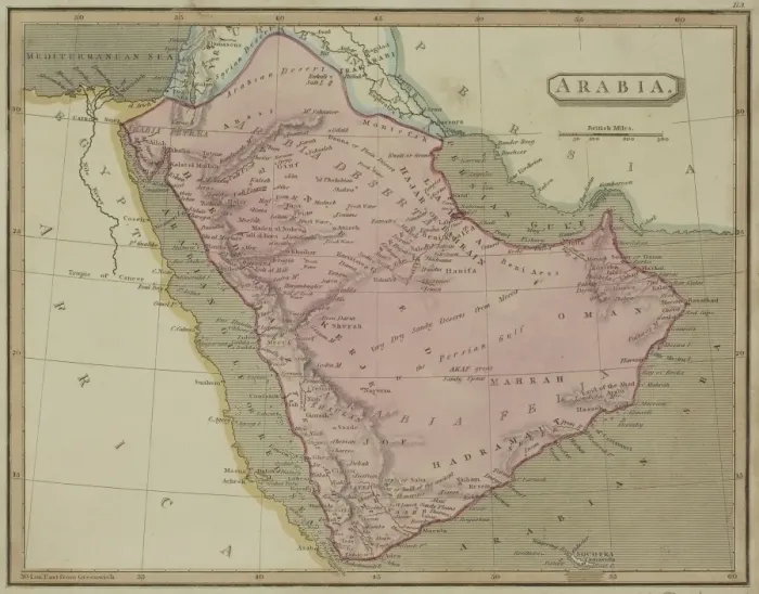 Framed Print : Antique map of Arabia Framed Print : Antique map of Arabia