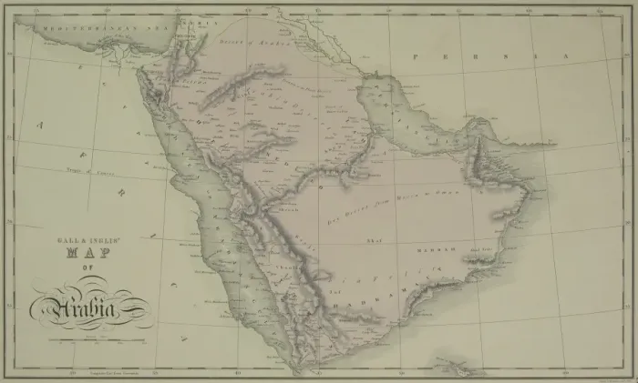 Framed Print : Antique map of Arabia Framed Print : Antique map of Arabia