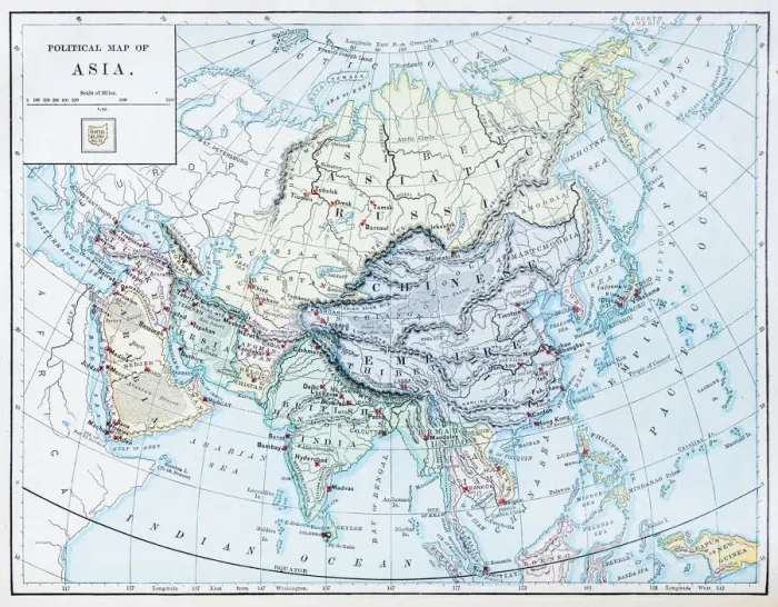 Framed Print : Antique map: Asia Framed Print : Antique map: Asia