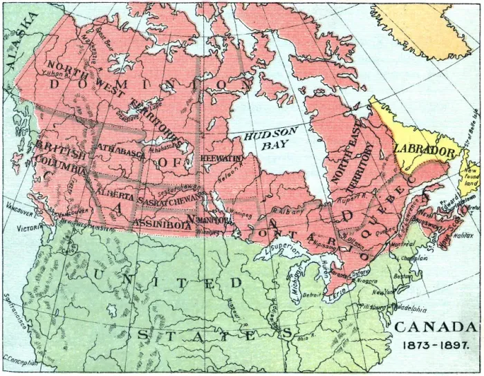 Framed Print : Antique Map of Canada - 19th Century Framed Print : Antique Map of Canada - 19th Century