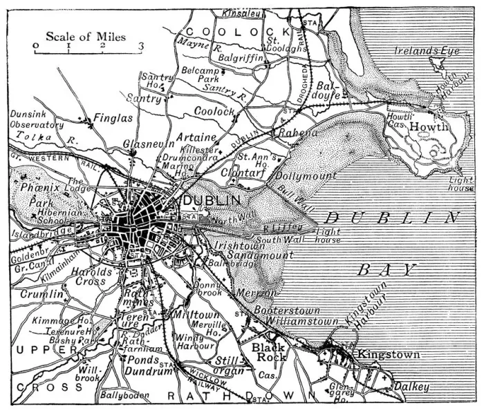 Framed Print : Antique map of Dublin Framed Print : Antique map of Dublin