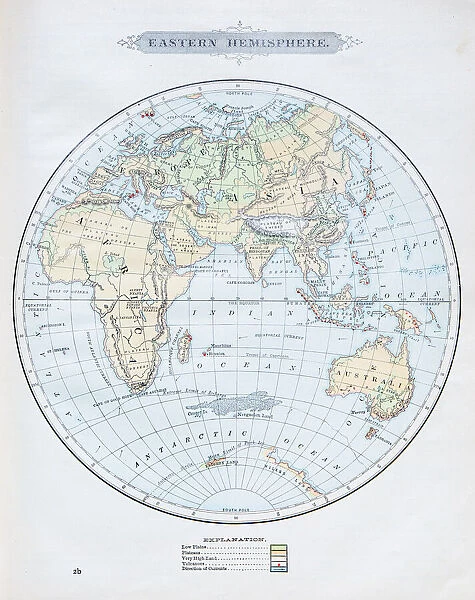 Antique map: Eastern Hemisphere