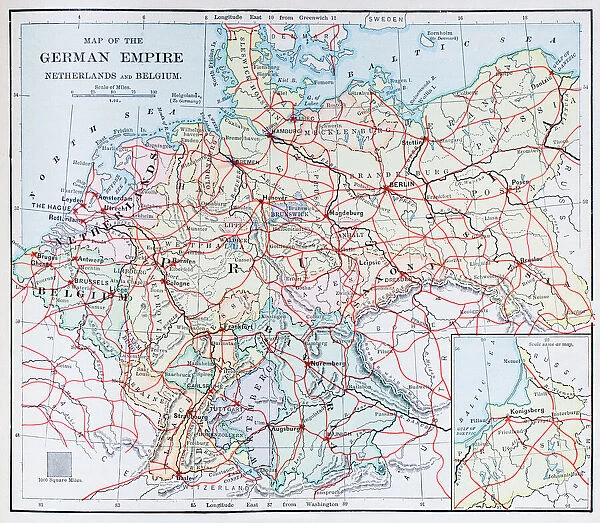 Antique map: German Empire