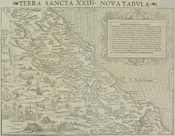 Framed Print : Antique map of the holy land Framed Print : Antique map of the holy land