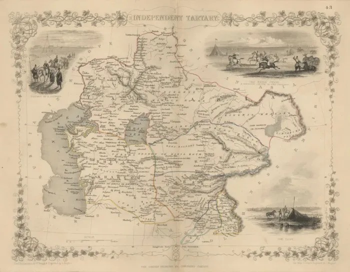 Framed Print : Antique map of Independent Tartary Framed Print : Antique map of Independent Tartary